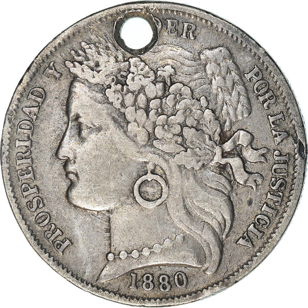 Münze, Peru, Peseta, 1880, Lima, S, Silber, KM:200.2