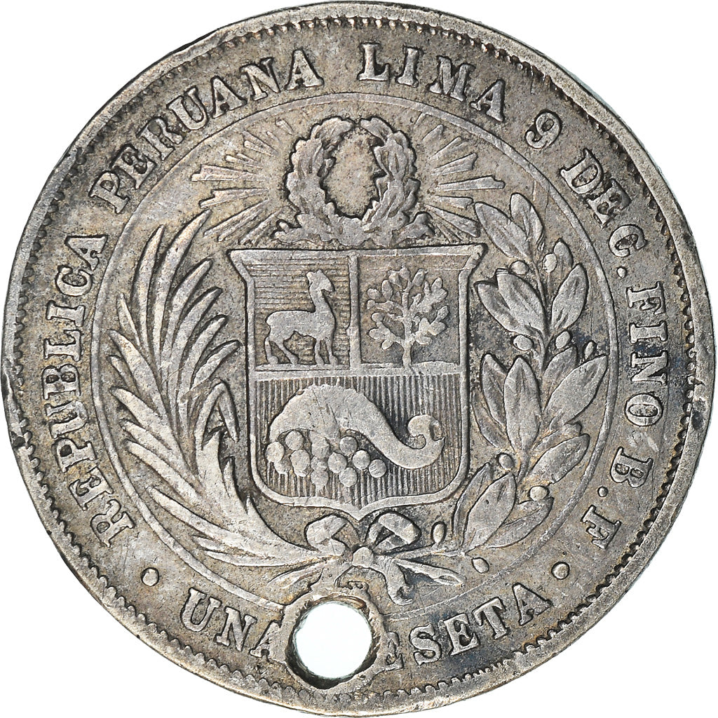 Münze, Peru, Peseta, 1880, Lima, S, Silber, KM:200.2