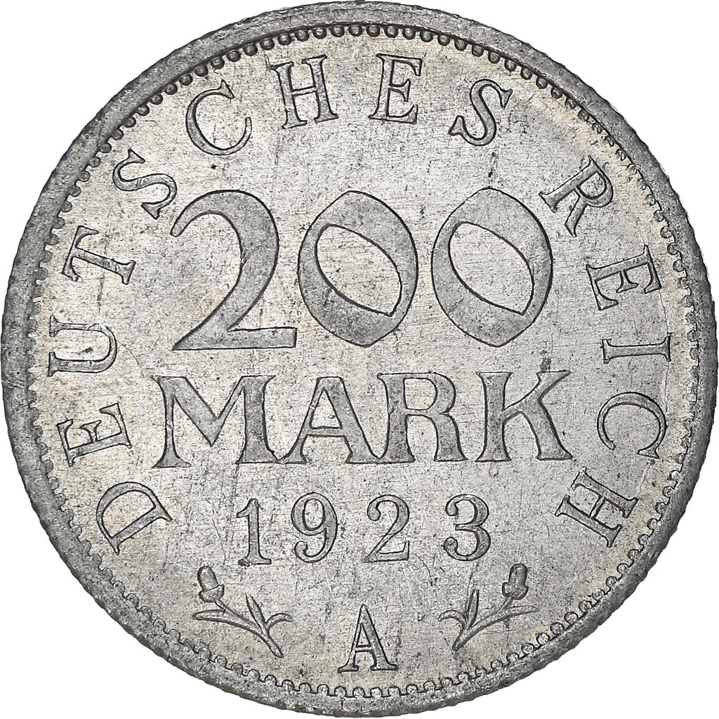 Münze, Deutschland, Weimarer Republik, 200 Mark, 1923, Berlin, SS+, Aluminium
