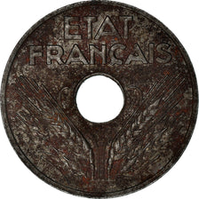 Coin, France, État français, 20 Centimes, 1944, Paris, EF(40-45), Iron