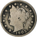 Monnaie, États-Unis, Liberty Nickel, 5 Cents, 1905, U.S. Mint, Philadelphie