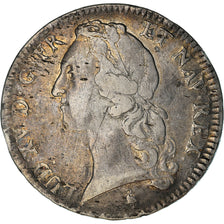 Moeda, França, Louis XV, Écu au bandeau, Ecu, 1758, Paris, VF(20-25), Prata