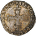Moneda, Francia, Henri IV, 1/4 Ecu, 1610, Angers, BC+, Plata, Sombart:4686