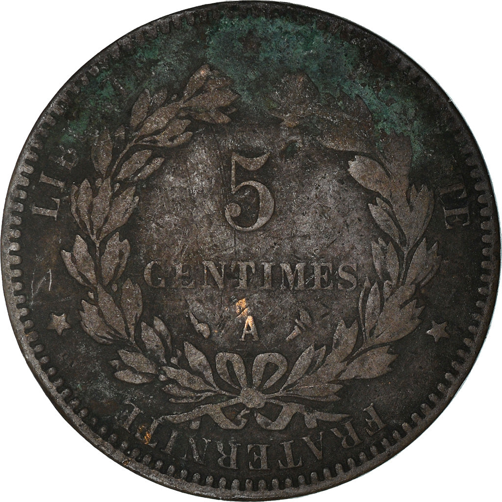Moneta, Francia, Cérès, 5 Centimes, 1896, Paris, Torche, B+, Bronzo, KM:821.1
