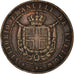 Monnaie, États italiens, EMILIA, Vittorio Emanuele II, 5 Centesimi, 1859