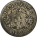 Moneta, Svizzera, 20 Rappen, 1850, Strasbourg, MB, Biglione, KM:7
