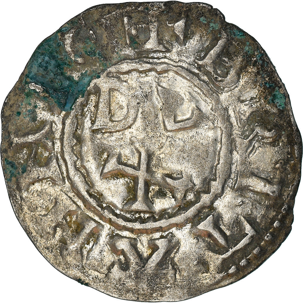 Moeda, França, Conan IV, Denier, XIIth century, Rennes, Rara, AU(55-58)