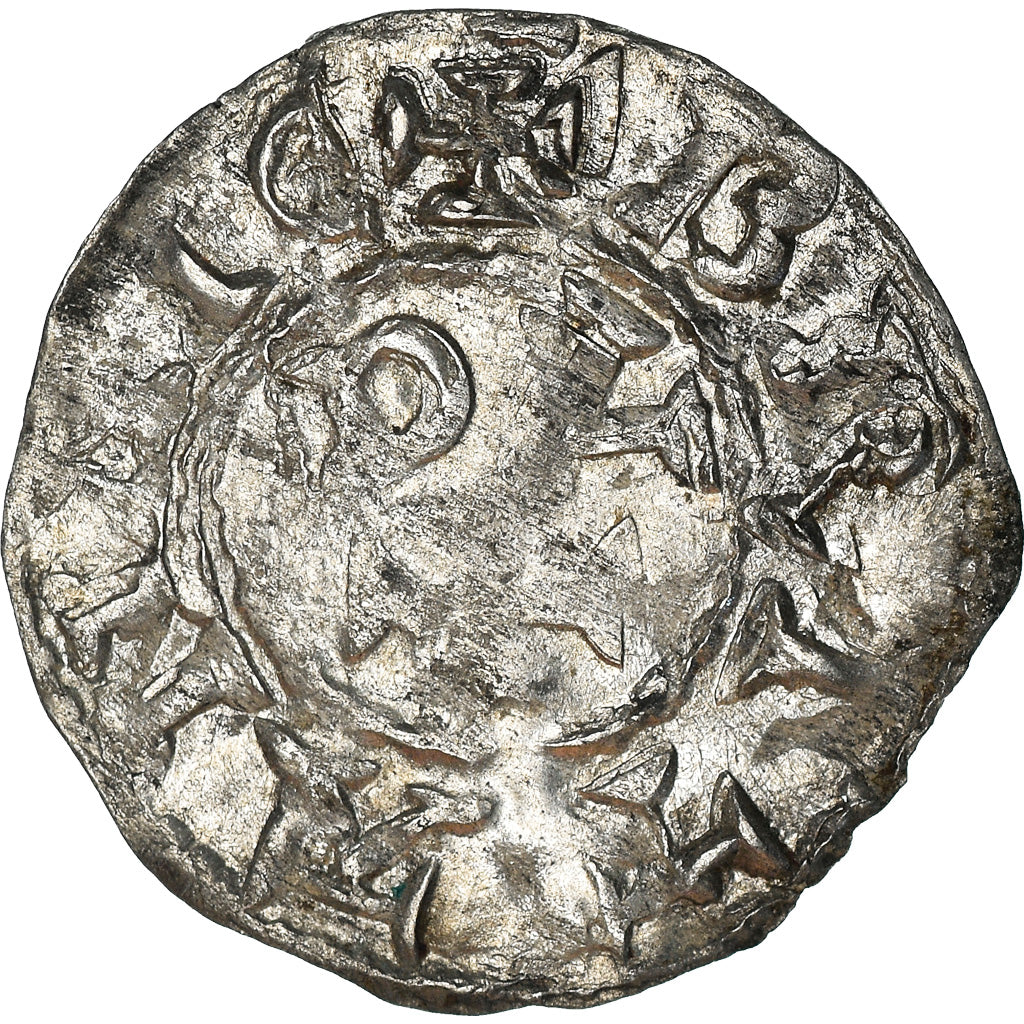 Moeda, França, Conan IV, Denier, XIIth century, Rennes, Rara, AU(55-58)