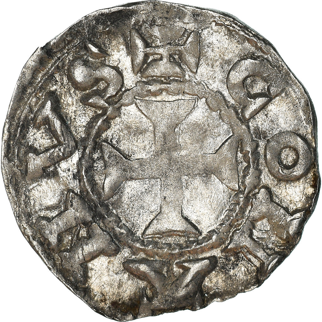 Moeda, França, Conan IV, Denier, XIIth century, Rennes, Rara, AU(55-58)