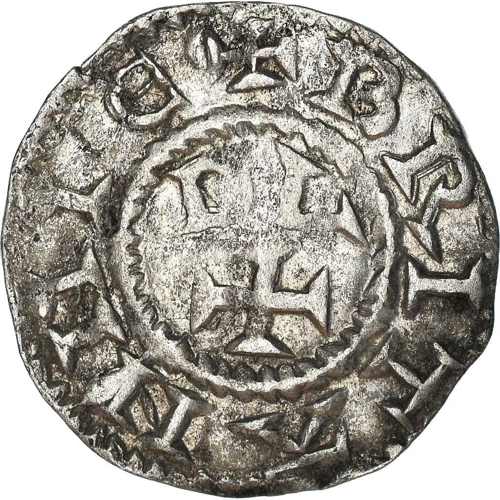 Moeda, França, Conan IV, Denier, XIIth century, Rennes, Rara, AU(55-58)