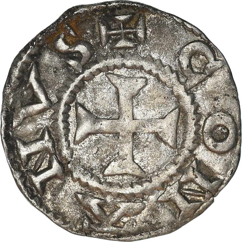 Moeda, França, Conan IV, Denier, XIIth century, Rennes, Rara, AU(55-58)