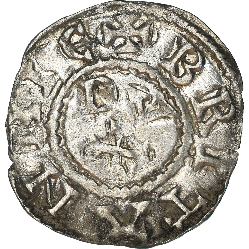 Moeda, França, Conan IV, Denier, XIIth century, Rennes, Rara, AU(55-58)