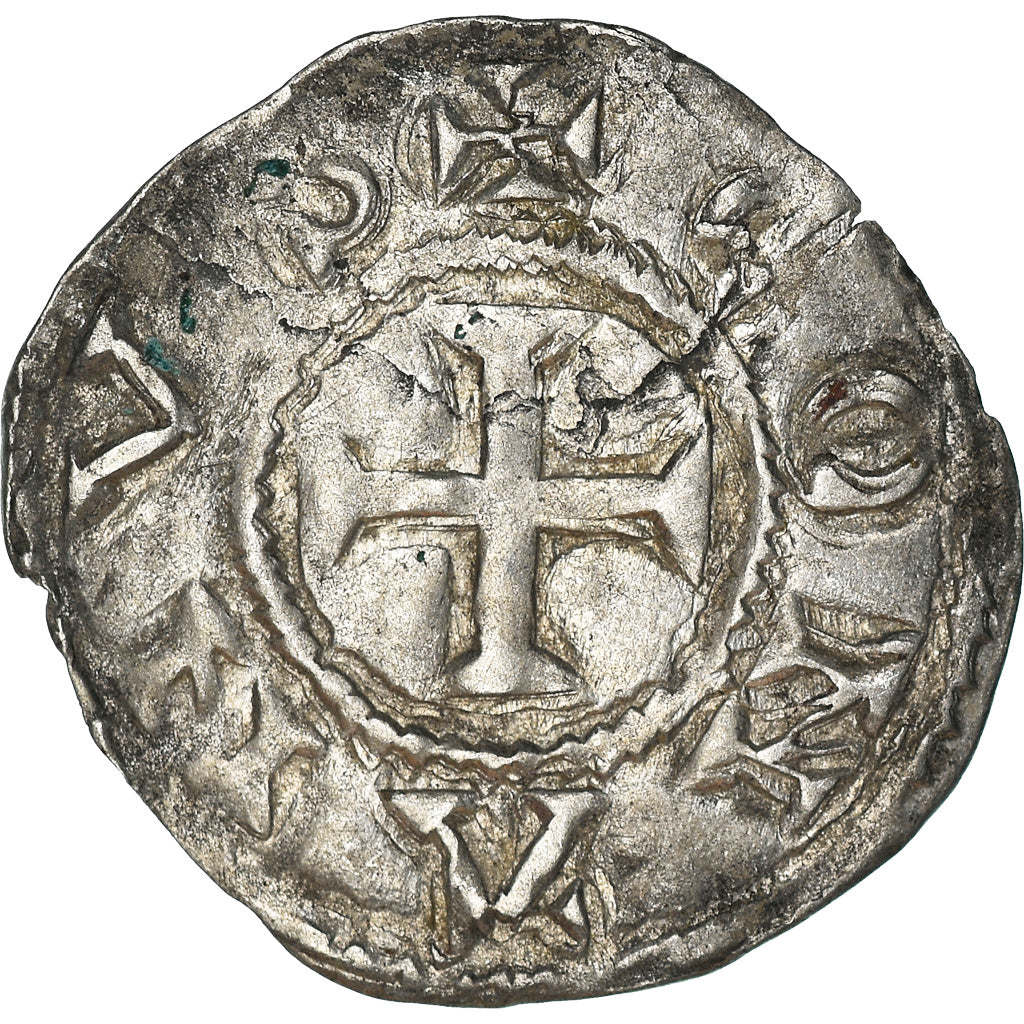 Moeda, França, Conan IV, Denier, XIIth century, Rennes, Rara, AU(55-58)