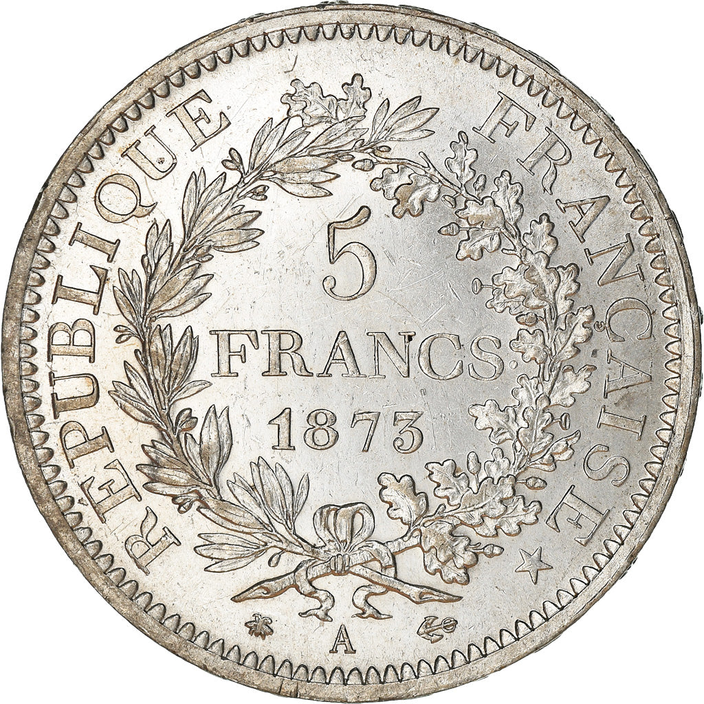 Coin, France, Hercule, 5 Francs, 1873, Paris, AU(55-58), Silver, KM:820.1