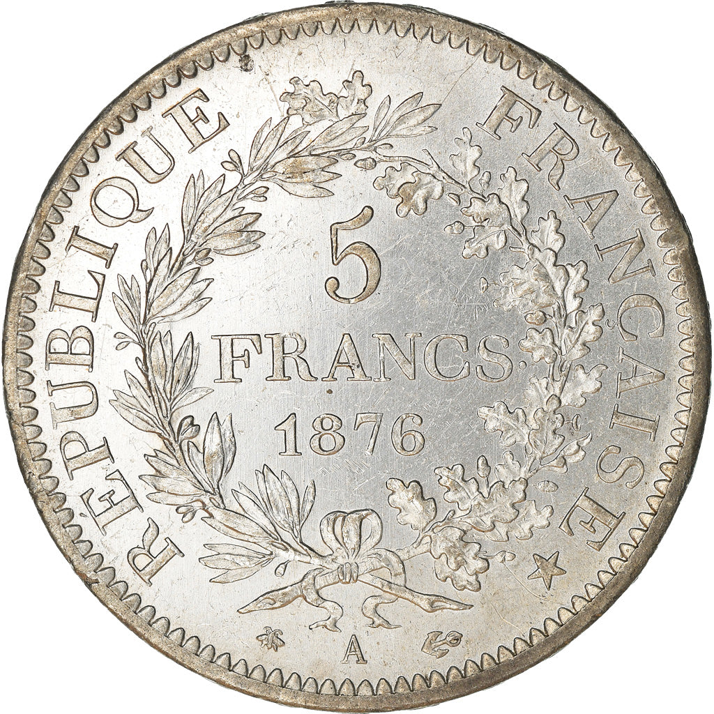 Monnaie, France, Hercule, 5 Francs, 1876, Paris, SUP, Argent, Gadoury:745a