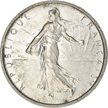 Moeda, França, Semeuse, 5 Francs, 1963, Paris, Fautée, AU(50-53), Prata