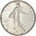 Moeda, França, Semeuse, 5 Francs, 1963, Paris, Fautée, AU(50-53), Prata