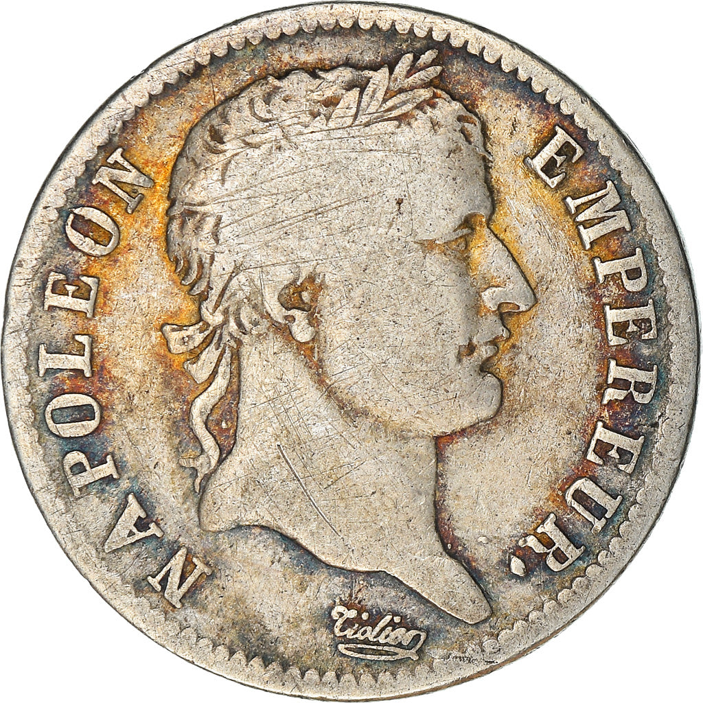 Moneta, Francja, Napoléon I, Franc, 1808, Lille, VF(30-35), Srebro, KM:682.14