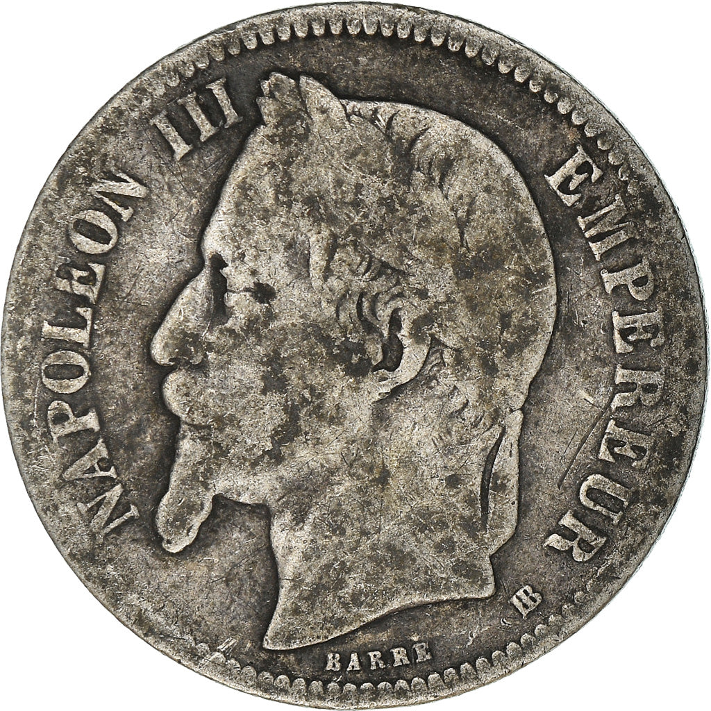 Monnaie, France, Napoleon III, Napoléon III, Franc, 1867, Strasbourg, B+