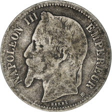 Monnaie, France, Napoleon III, Napoléon III, Franc, 1867, Strasbourg, B+