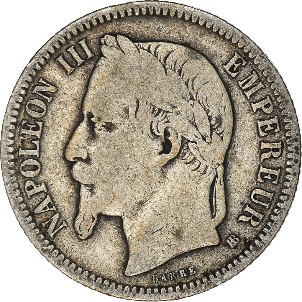 Moneda, Francia, Napoleon III, Napoléon III, Franc, 1868, Strasbourg, BC+