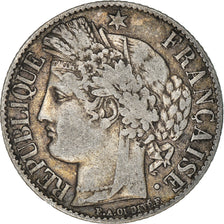 Coin, France, Cérès, Franc, 1887, Paris, VF(30-35), Silver, KM:822.1