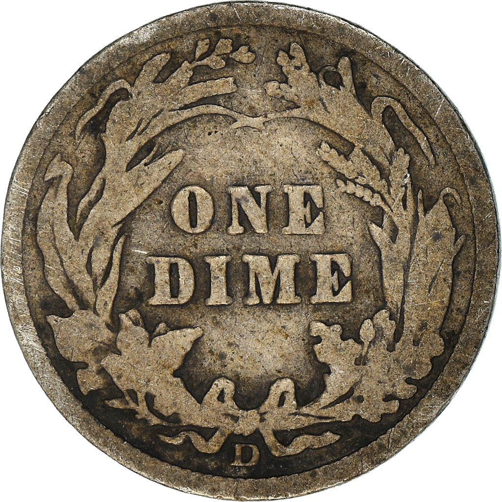 Moeda, Estados Unidos da América, Barber Dime, Dime, 1914, Denver, VF(20-25)