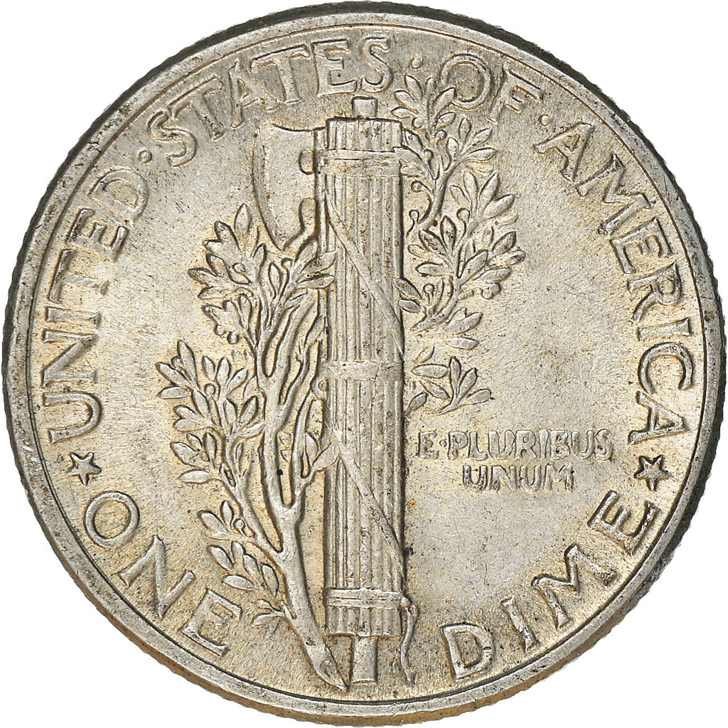 Monnaie, États-Unis, Mercury Dime, Dime, 1945, U.S. Mint, Philadelphie, SUP