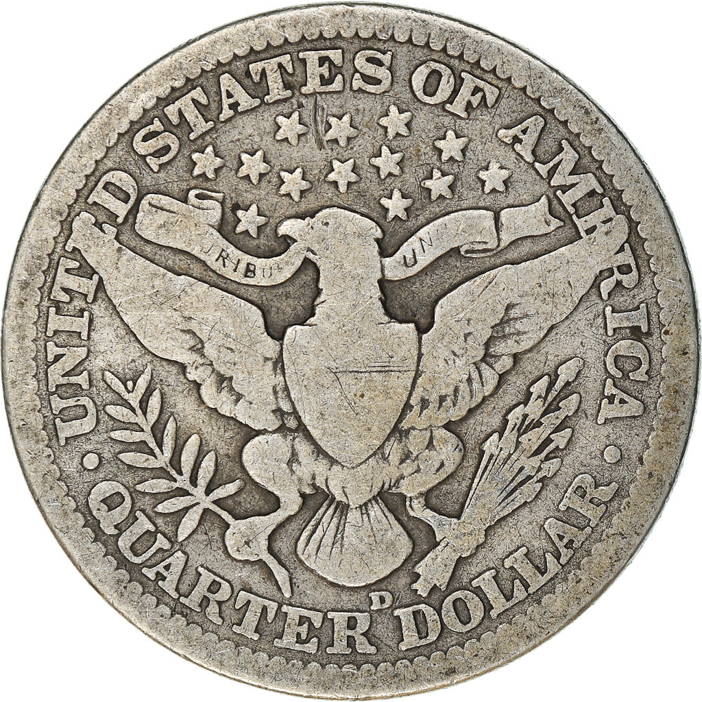Moneda, Estados Unidos, Barber Quarter, Quarter, 1915, U.S. Mint, Denver, BC+
