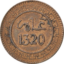 Münze, Marokko, 'Abd al-Aziz, 2 Mazunas, 1902, Birmingham, S+, Bronze, KM:15.1