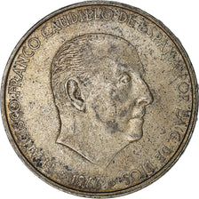 Coin, Spain, Caudillo and regent, 100 Pesetas, 1966 (67), AU(50-53), Silver