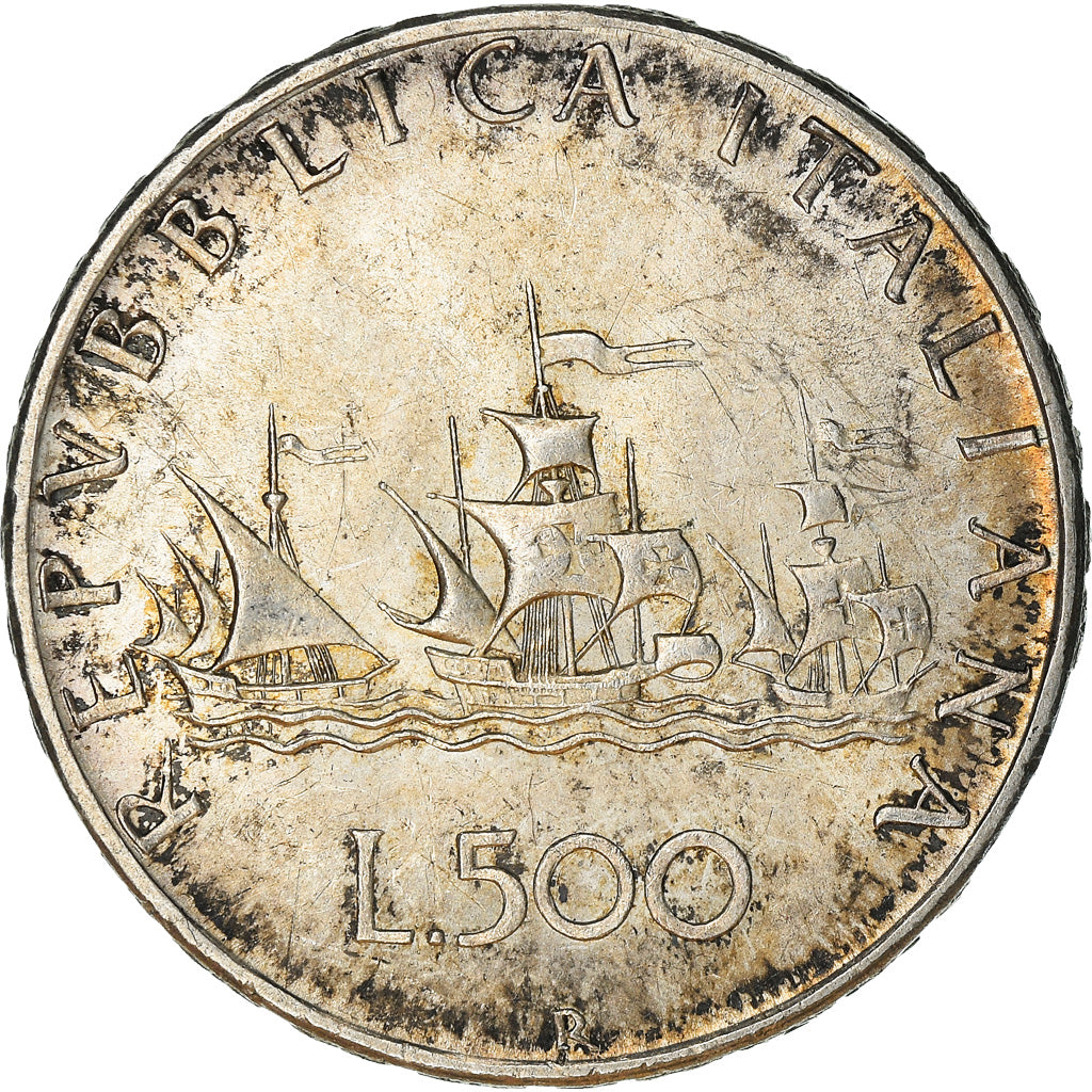 Coin, Italy, 500 Lire, 1966, Rome, AU(55-58), Silver, KM:98