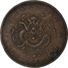 Coin, China, KIANGSI PROVINCE, Kuang-hs, 10 Cash, 1902, VF(30-35), Copper