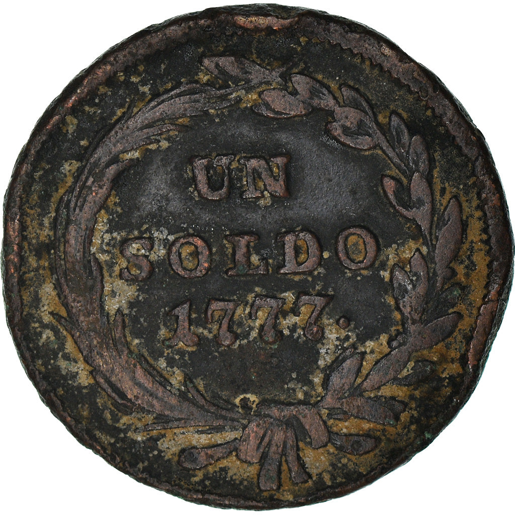 Coin, ITALIAN STATES, MILAN, Maria Theresa, Soldo, 1777, Schmollnitz, F(12-15)