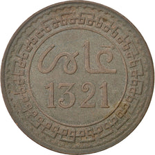 MOROCCO, 5 Mazunas, 1903, Paris, KM #16.3, EF(40-45), Bronze, Lecompte #62, 5.00