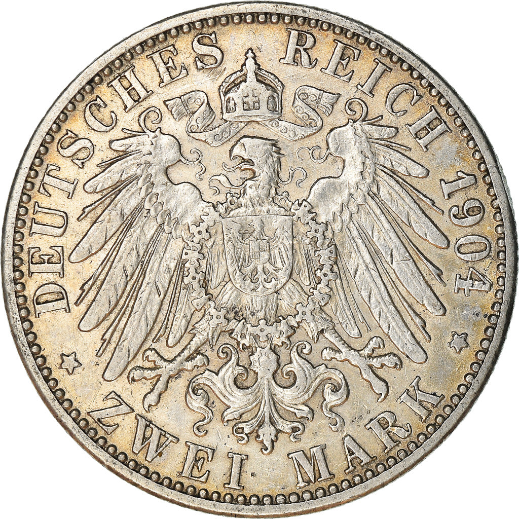 Moneta, Stati tedeschi, BADEN, Friedrich I, 2 Mark, 1904, Stuttgart, BB