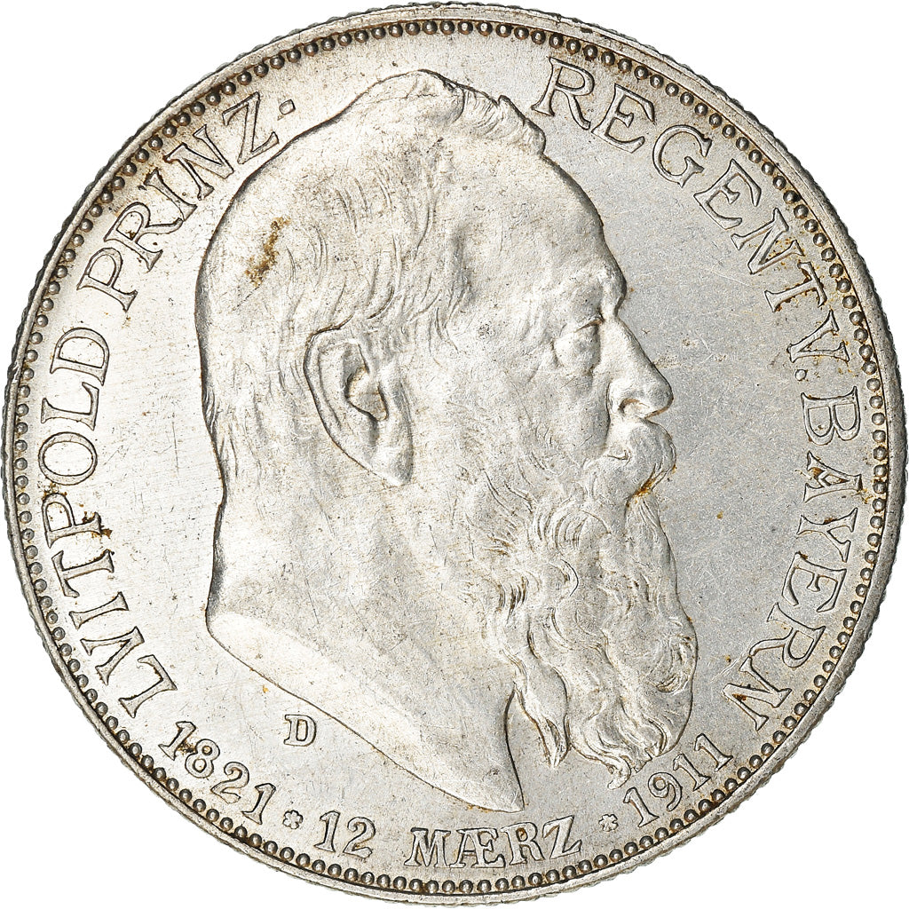 Moneta, Stati tedeschi, BAVARIA, Otto, 2 Mark, 1911, Munich, SPL-, Argento
