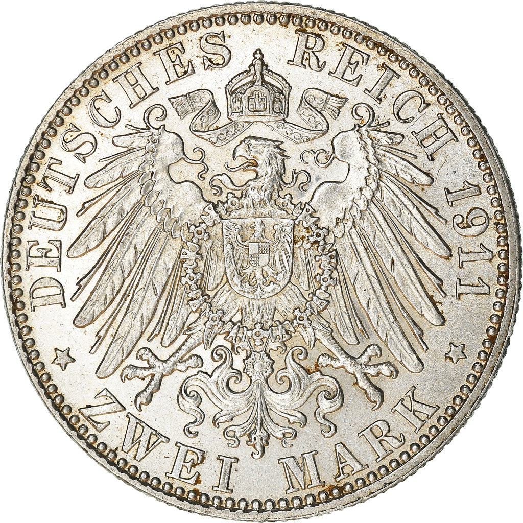 Moneta, Stati tedeschi, BAVARIA, Otto, 2 Mark, 1911, Munich, SPL-, Argento