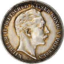 Moneta, Stati tedeschi, PRUSSIA, Wilhelm II, 3 Mark, 1909, Berlin, BB, Argento