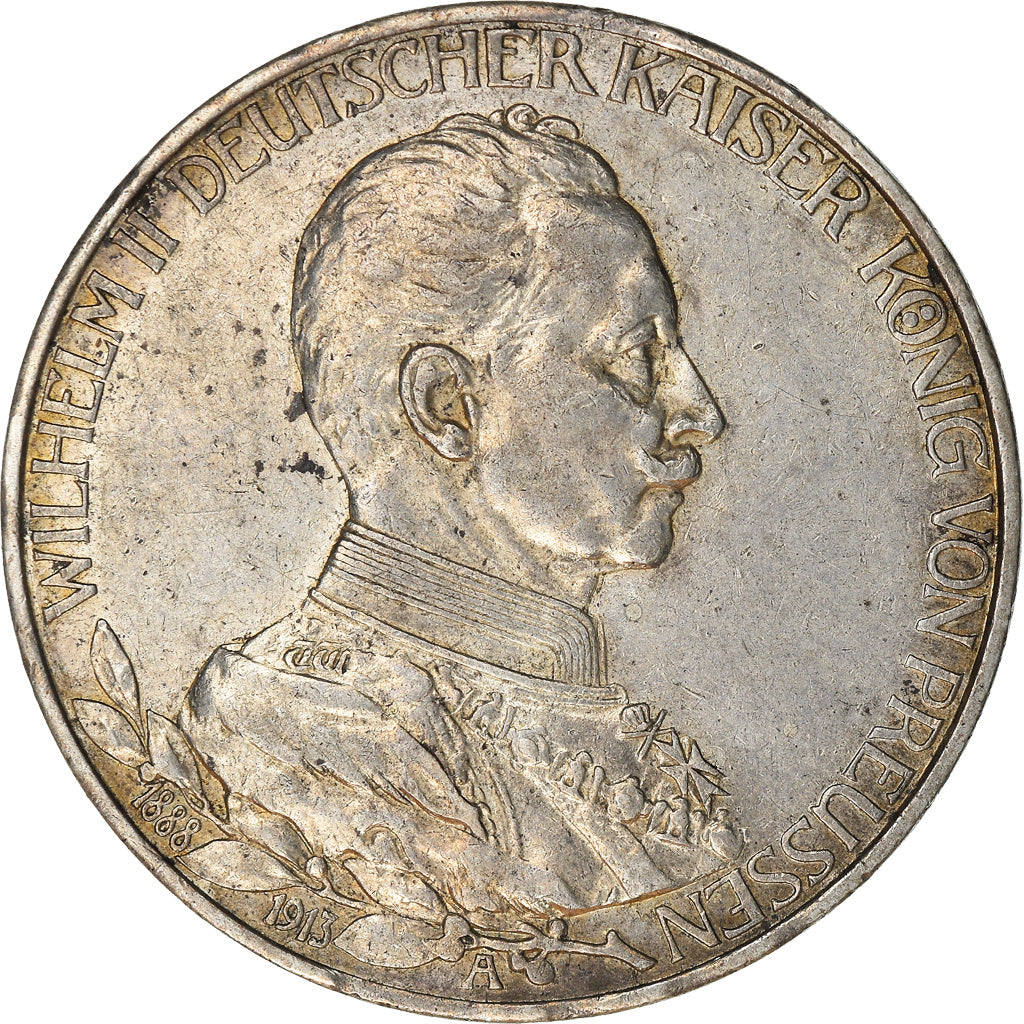 Monnaie, Etats allemands, PRUSSIA, Wilhelm II, 3 Mark, 1913, Berlin, TTB+
