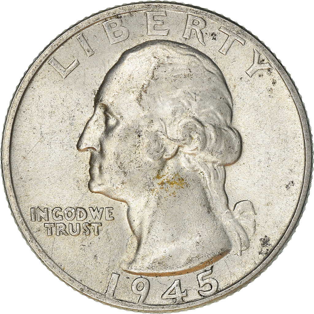 Moneta, Stati Uniti, Washington Quarter, Quarter, 1945, U.S. Mint, Philadelphia