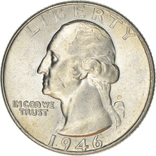 Coin, United States, Washington Quarter, Quarter, 1946, U.S. Mint, Philadelphia
