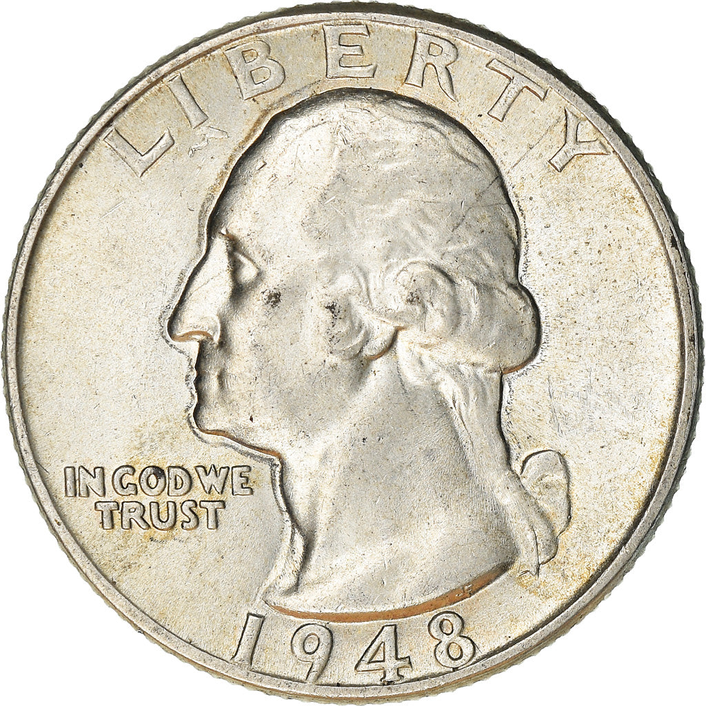 Coin, United States, Washington Quarter, Quarter, 1948, U.S. Mint, Philadelphia