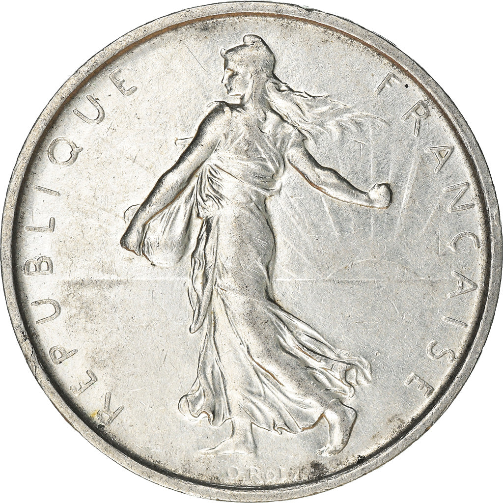 Moneta, Francja, Semeuse, 5 Francs, 1969, AU(50-53), Srebro, KM:926, Gadoury:770