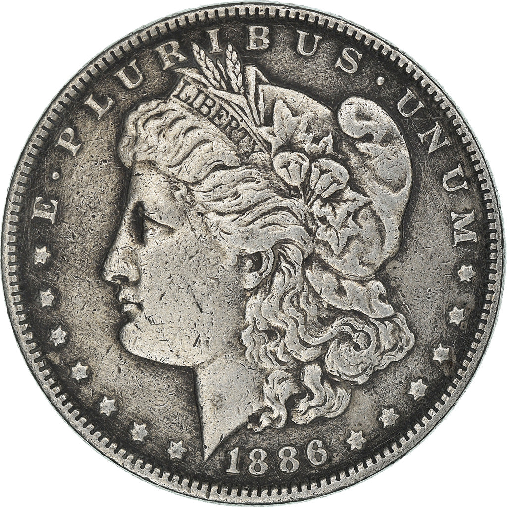 Moneta, Stati Uniti, Morgan Dollar, Dollar, 1886, U.S. Mint, Philadelphia, MB+