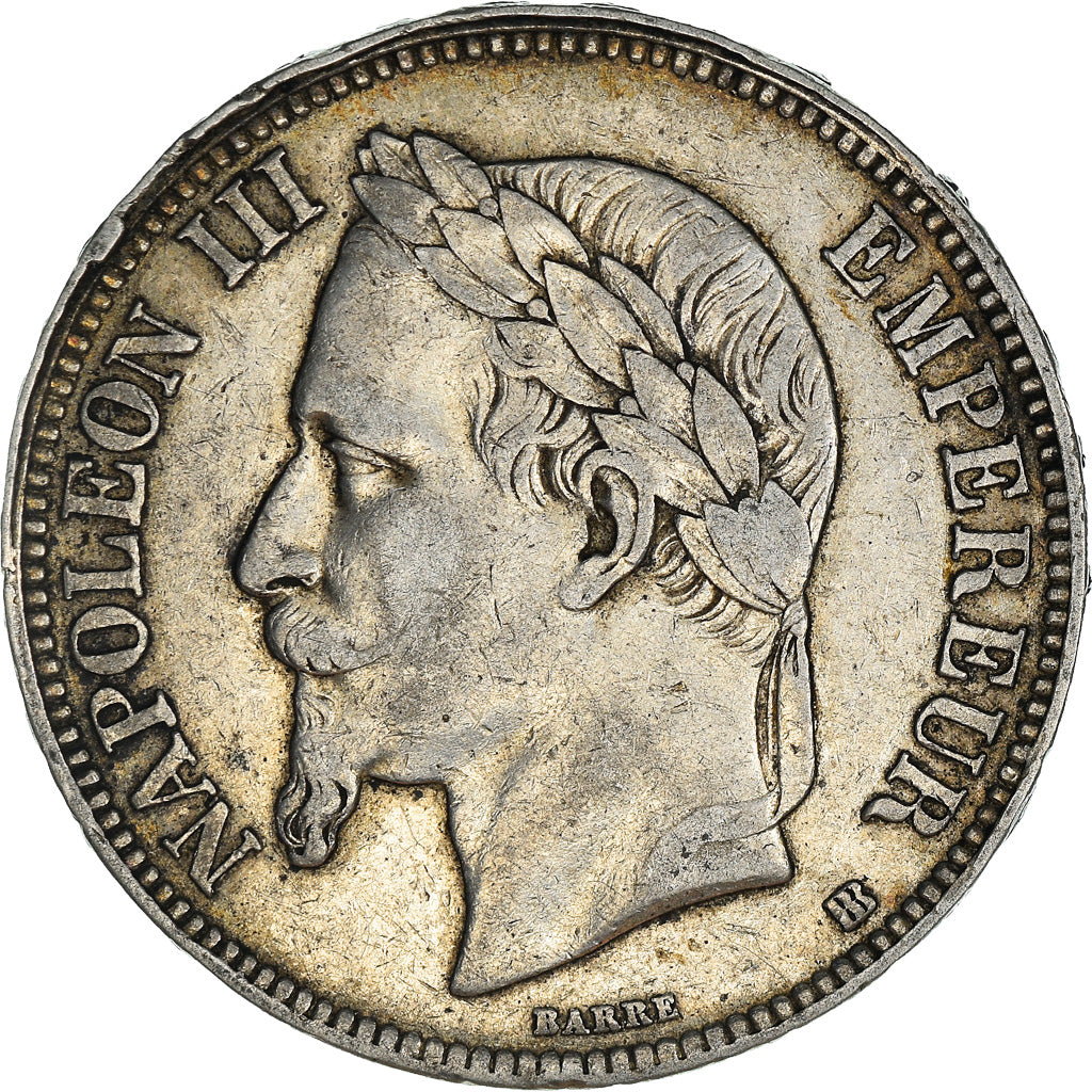 Monnaie, France, Napoléon III, 5 Francs, 1868, Strasbourg, TTB, Argent