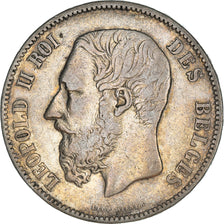 Coin, Belgium, Leopold II, 5 Francs, 5 Frank, 1869, VF(30-35), Silver, KM:24