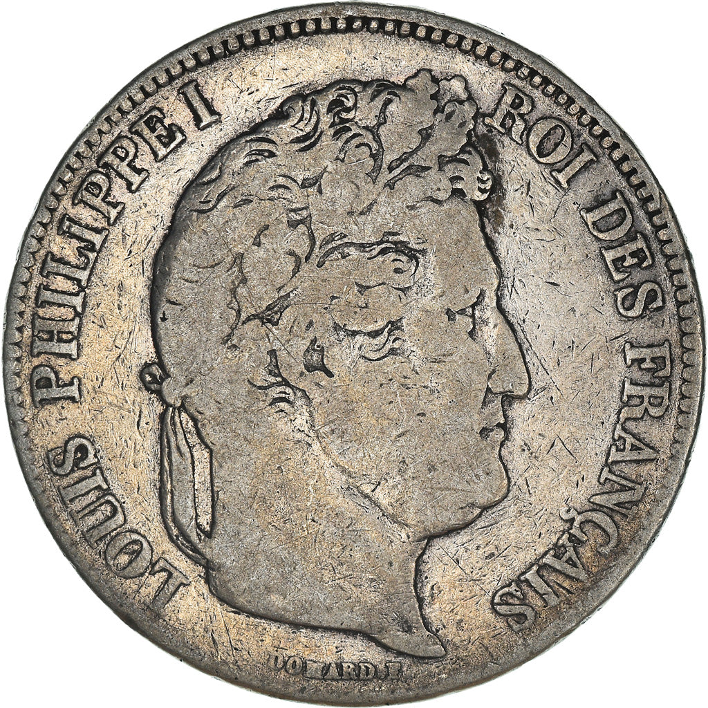 Coin, France, Louis-Philippe, 5 Francs, 1833, Paris, VF(20-25), Silver
