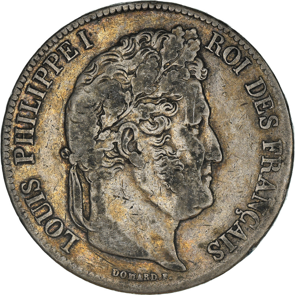 Coin, France, Louis-Philippe, 5 Francs, 1837, Paris, VF(30-35), Silver
