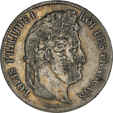 Coin, France, Louis-Philippe, 5 Francs, 1837, Paris, VF(30-35), Silver